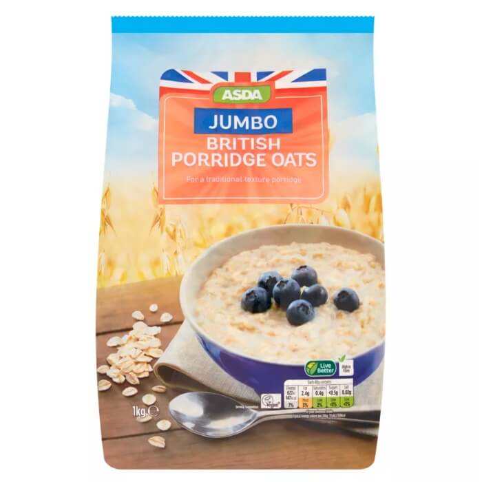 Image of ASDA Jumbo British Porridge Oats made in the UK by Asda. Buying this product supports a UK business, jobs and the local community