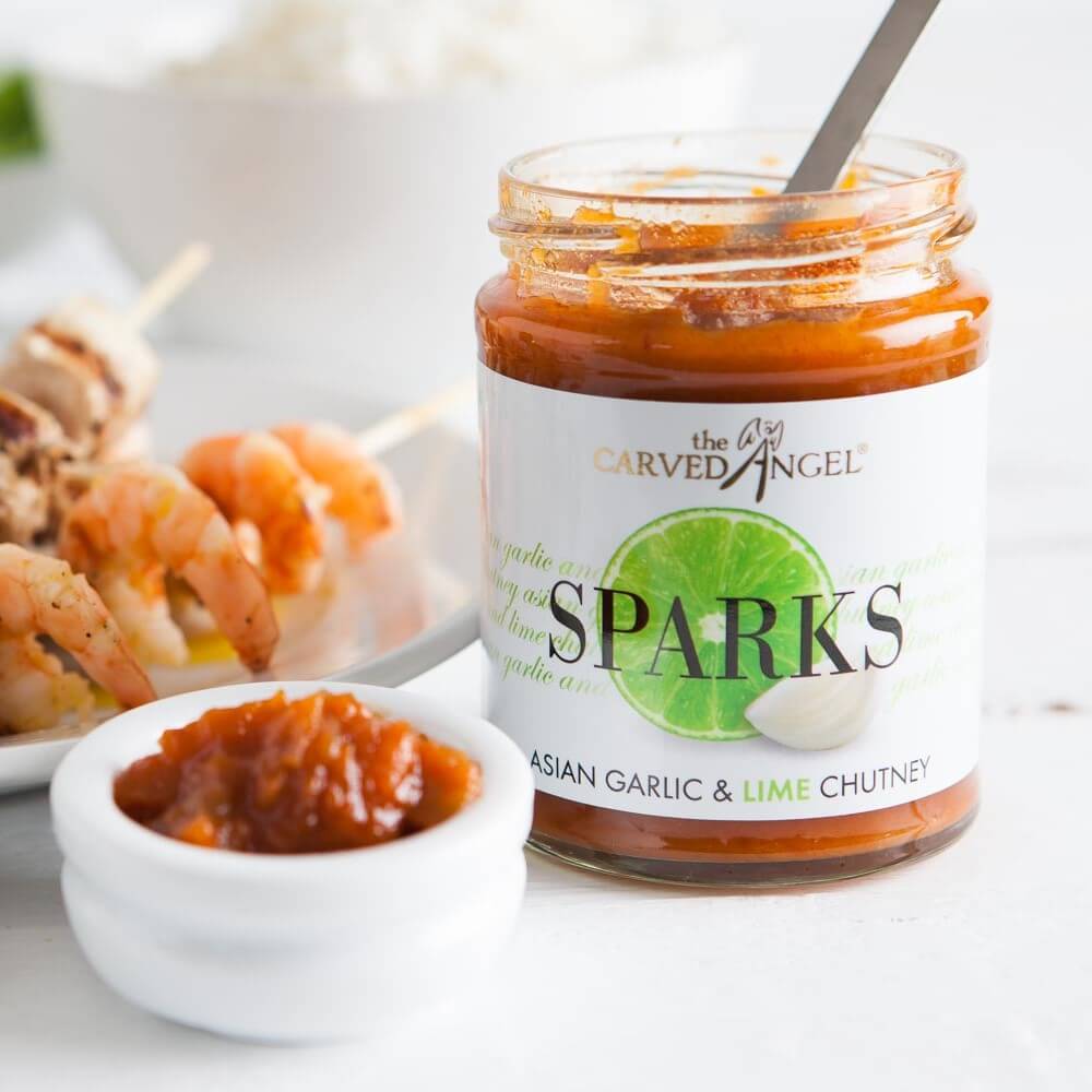 Image of Sparks Asian Garlic and Lime Pickle by The Carved Angel, designed, produced or made in the UK. Buying this product supports a UK business, jobs and the local community.