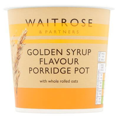 Image of Golden Syrup Porridge Pot made in the UK by Waitrose. Buying this product supports a UK business, jobs and the local community