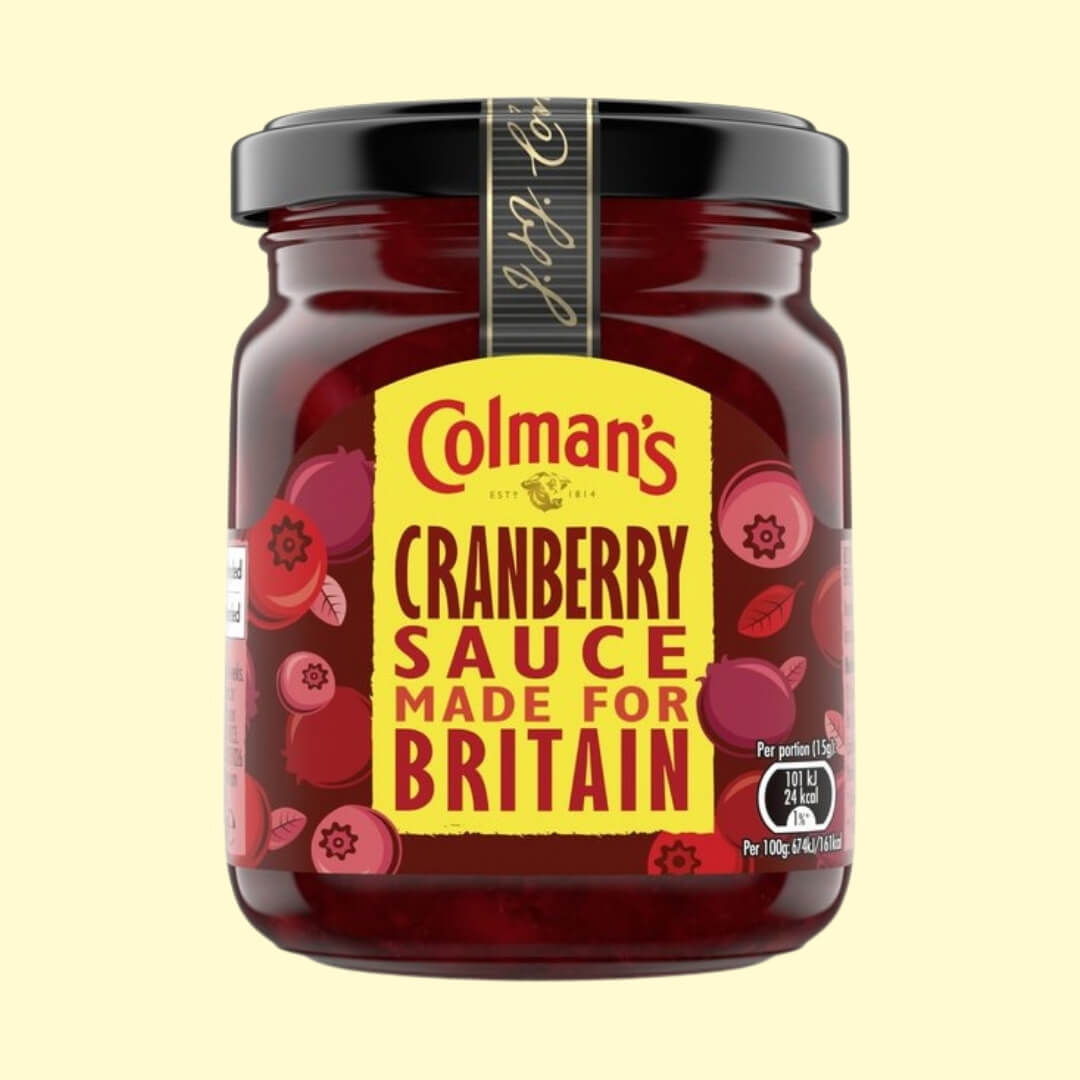 Image of Cranberry Sauce made in the UK by Colman's. Buying this product supports a UK business, jobs and the local community