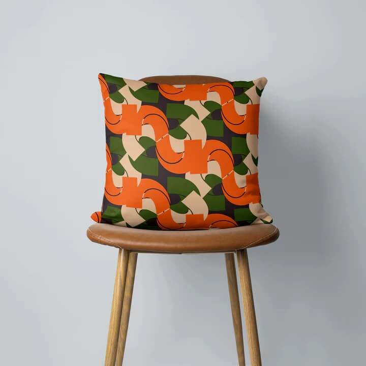 Image of Seventies 5 Scatter Cushion made in the UK by Storigraphic. Buying this product supports a UK business, jobs and the local community