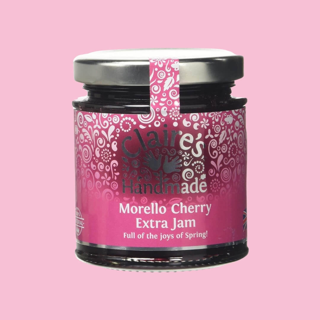 Image of Morello Cherry Extra Jam by Claire's Handmade, designed, produced or made in the UK. Buying this product supports a UK business, jobs and the local community.
