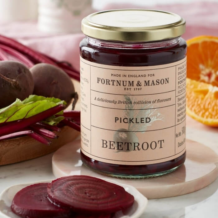 Image of Pickled Beetroot with Orange Marmalade by Fortnum & Mason, designed, produced or made in the UK. Buying this product supports a UK business, jobs and the local community.