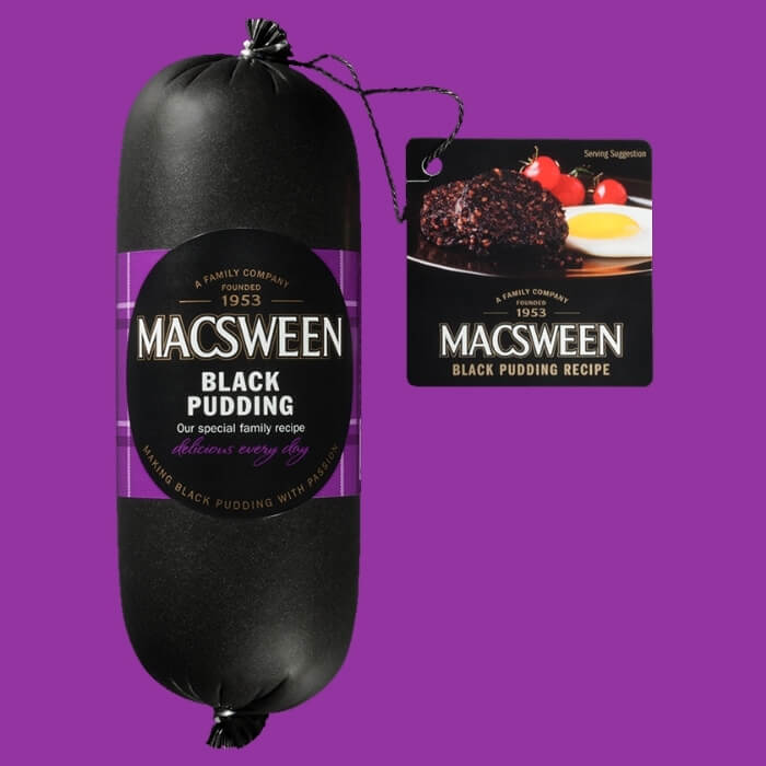 Image of Black Pudding made in the UK by Macsween. Buying this product supports a UK business, jobs and the local community