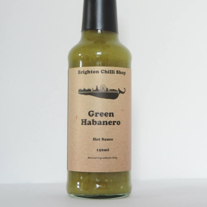 Image of Green Habanero Hot Sauce made in the UK by Brighton Chilli Shop. Buying this product supports a UK business, jobs and the local community
