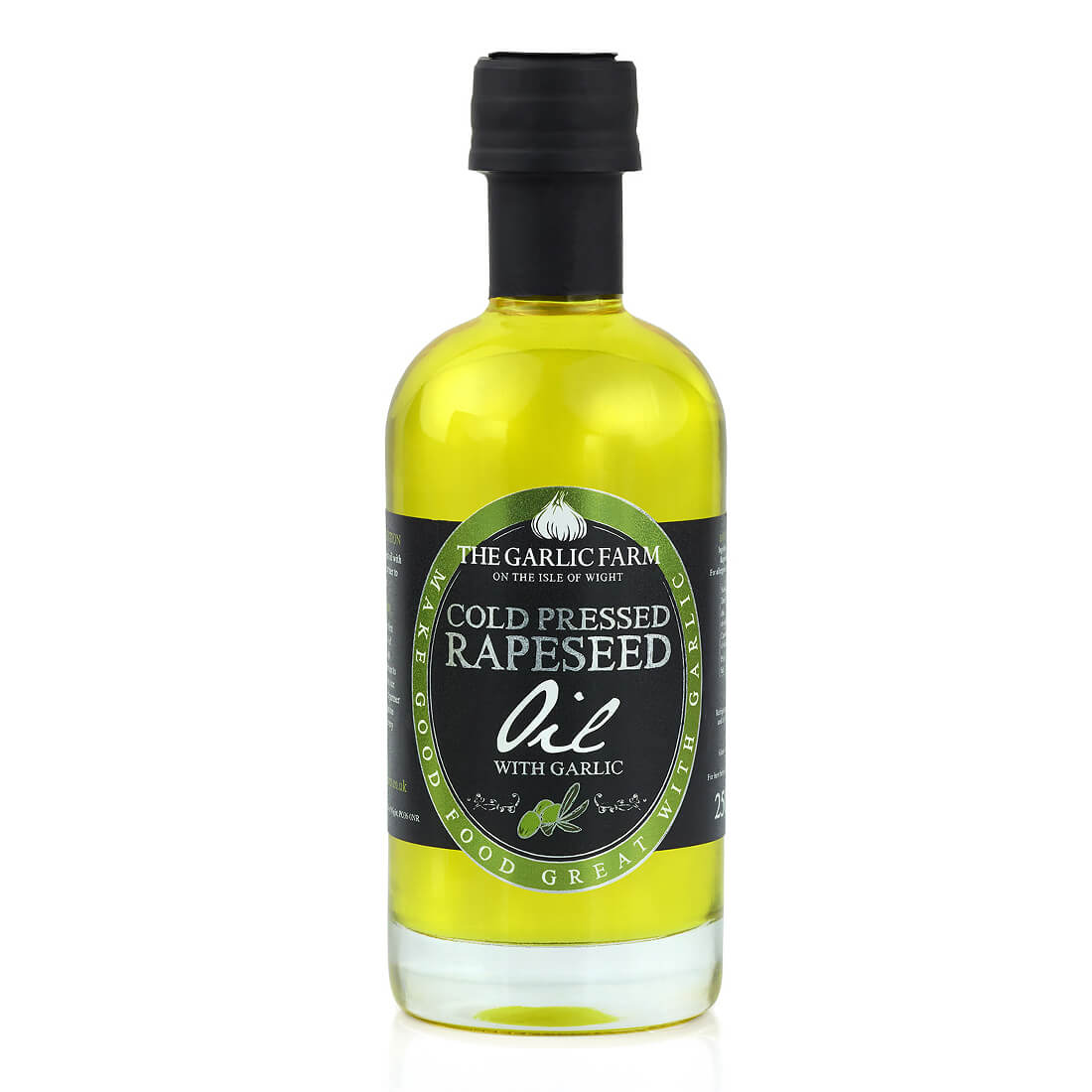 Image of Rapeseed Oil with Garlic made in the UK by The Garlic Farm. Buying this product supports a UK business, jobs and the local community