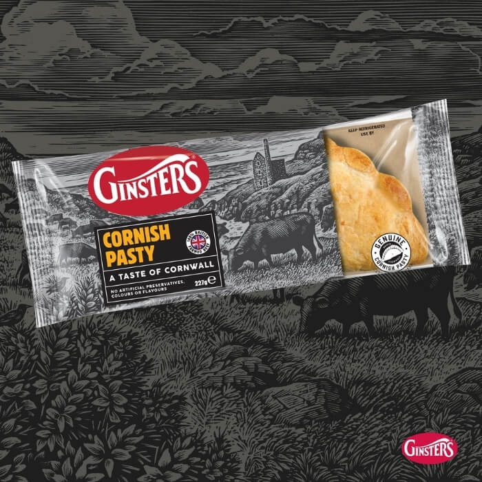A glimpse of diverse products by Ginsters, supporting the UK economy on YouK.
