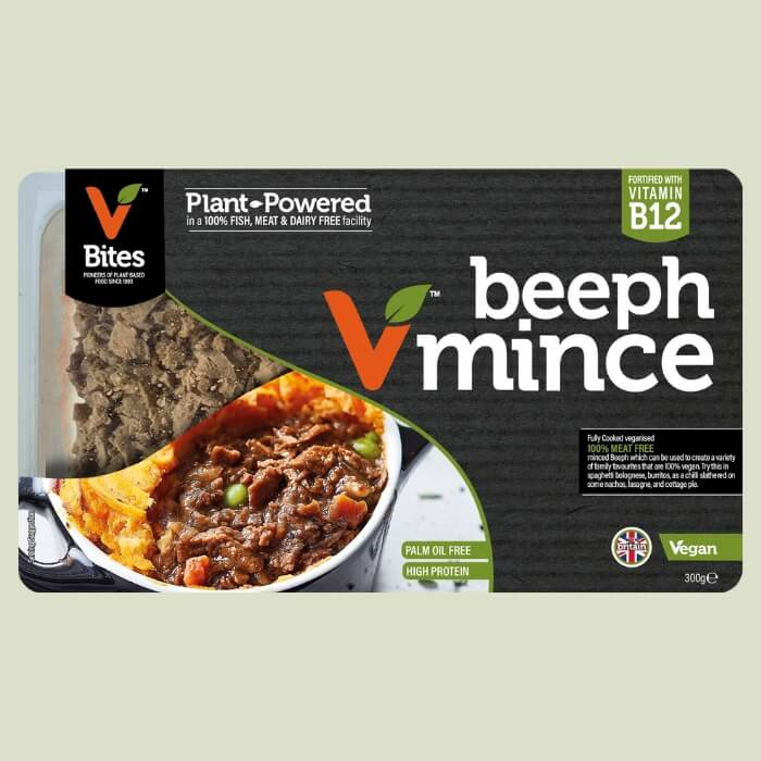 Image of Vegan Plant-Based Meat Free Beef Mince made in the UK by Vbites. Buying this product supports a UK business, jobs and the local community