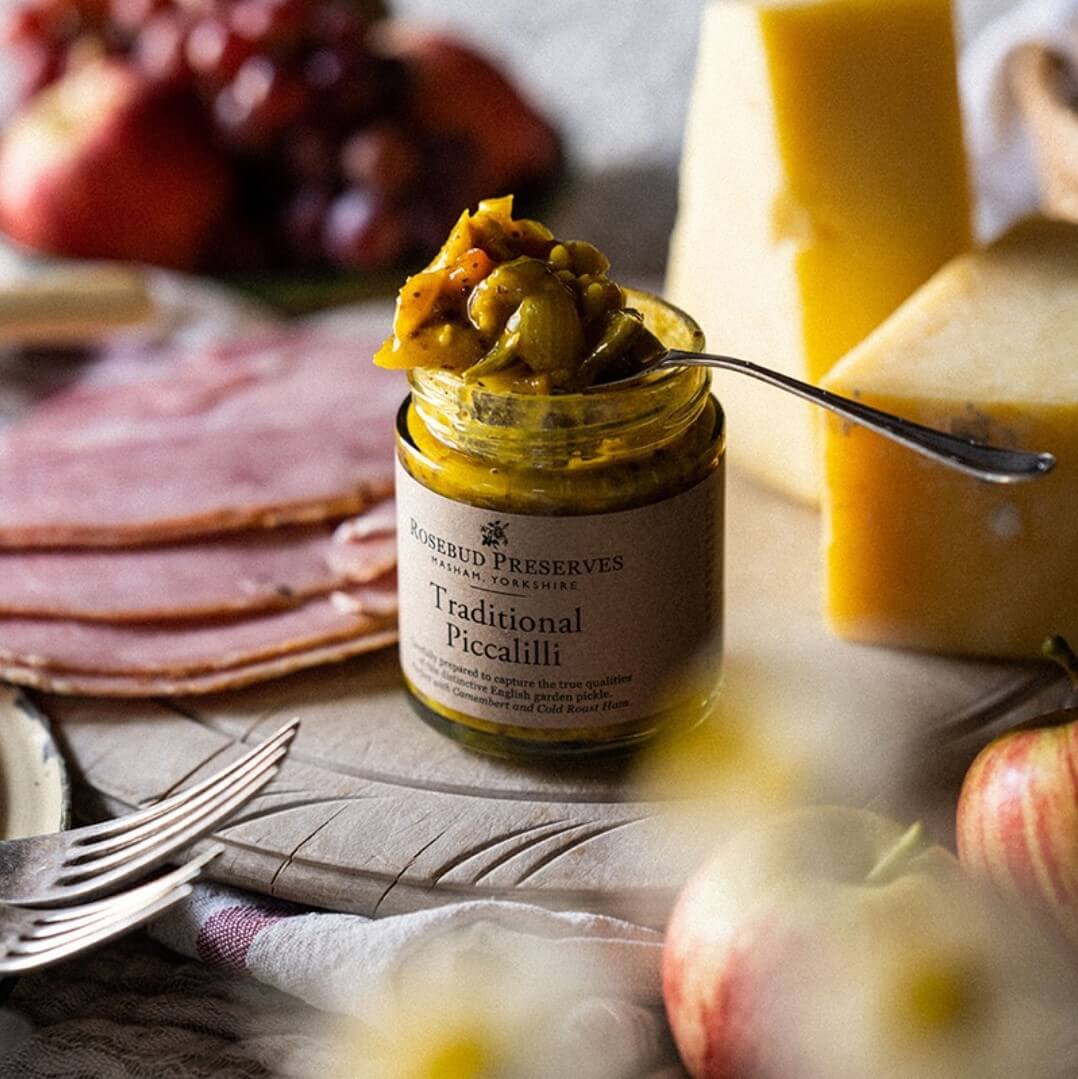 Image of Traditional Piccalilli by Rosebud Preserves, designed, produced or made in the UK. Buying this product supports a UK business, jobs and the local community.