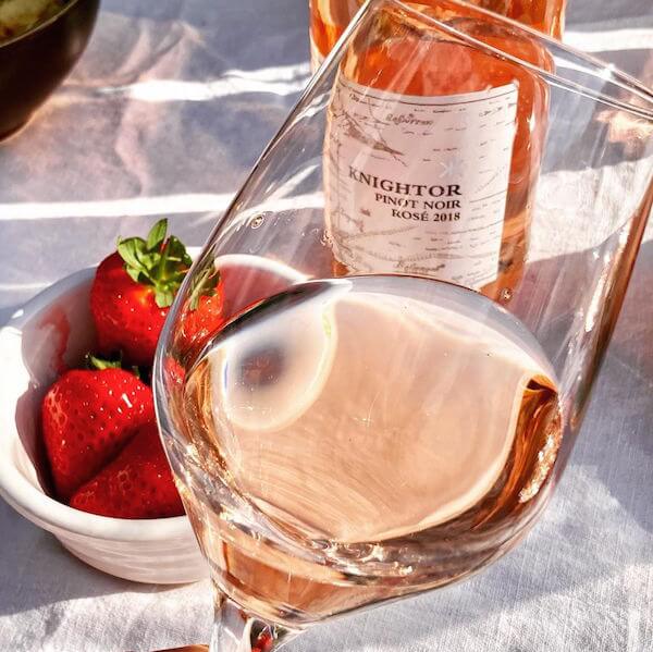 Image of Pinot Noir Rosé made in the UK by Knightor. Buying this product supports a UK business, jobs and the local community