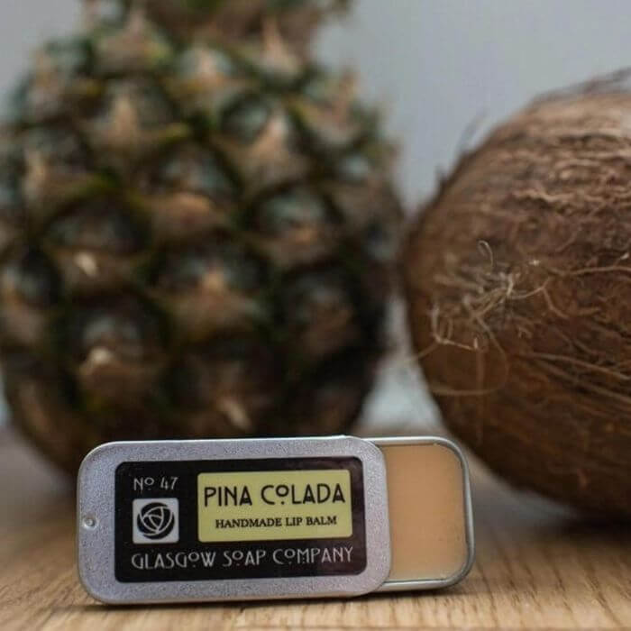 Image of Pina Colada Lip Balm by Glasgow Soap Company, designed, produced or made in the UK. Buying this product supports a UK business, jobs and the local community.