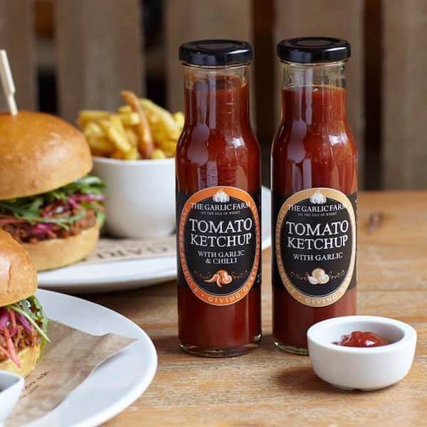 Image of Tomato Ketchup made in the UK by The Garlic Farm. Buying this product supports a UK business, jobs and the local community