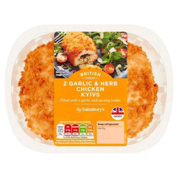 Image of Chicken Kievs made in the UK by Sainsbury's. Buying this product supports a UK business, jobs and the local community