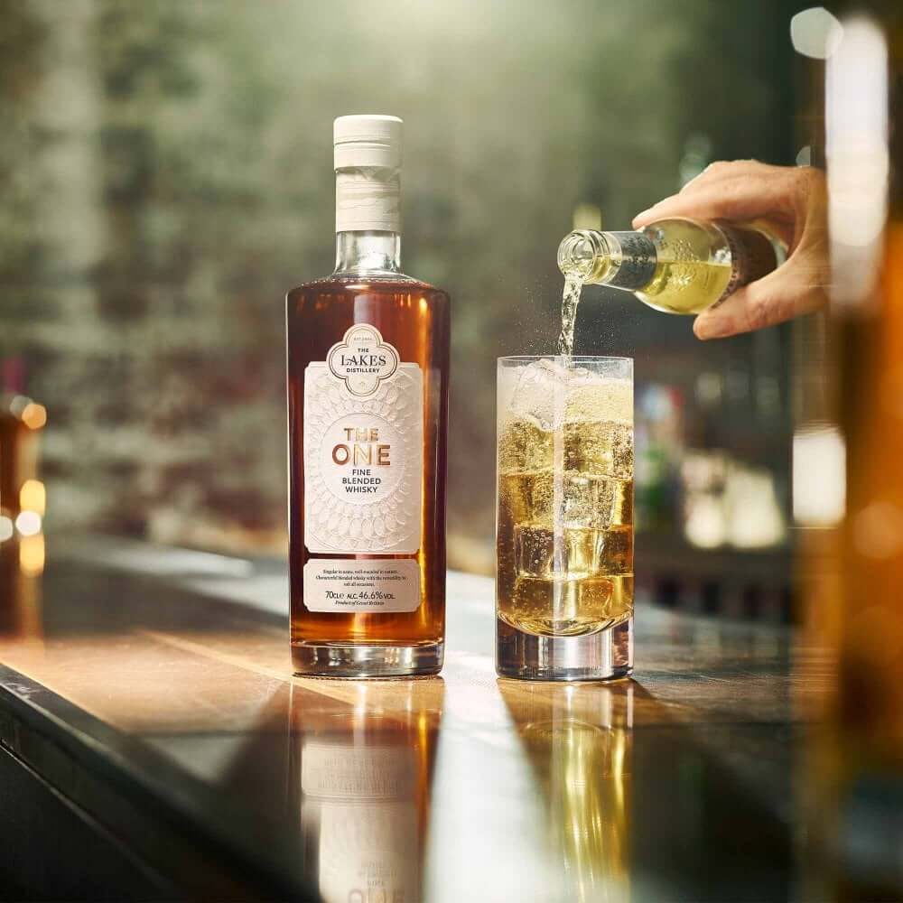 Image of The One Fine Blended Whisky by The Lakes Distillery, designed, produced or made in the UK. Buying this product supports a UK business, jobs and the local community.
