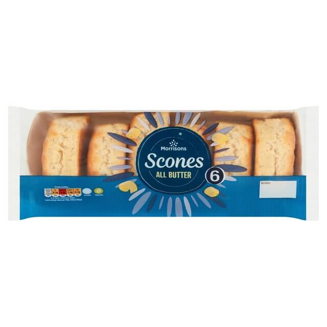 Image of Plain Scones made in the UK by Morrisons. Buying this product supports a UK business, jobs and the local community