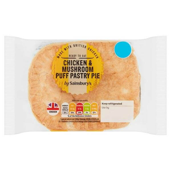 Image of Chicken Pies made in the UK by Sainsbury's. Buying this product supports a UK business, jobs and the local community