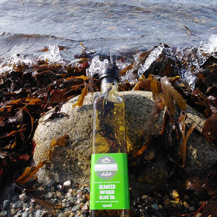 Image of Infused Irish Rapeseed Oil with Rosemary by Crawford's Rock Seaweed Co., designed, produced or made in the UK. Buying this product supports a UK business, jobs and the local community.