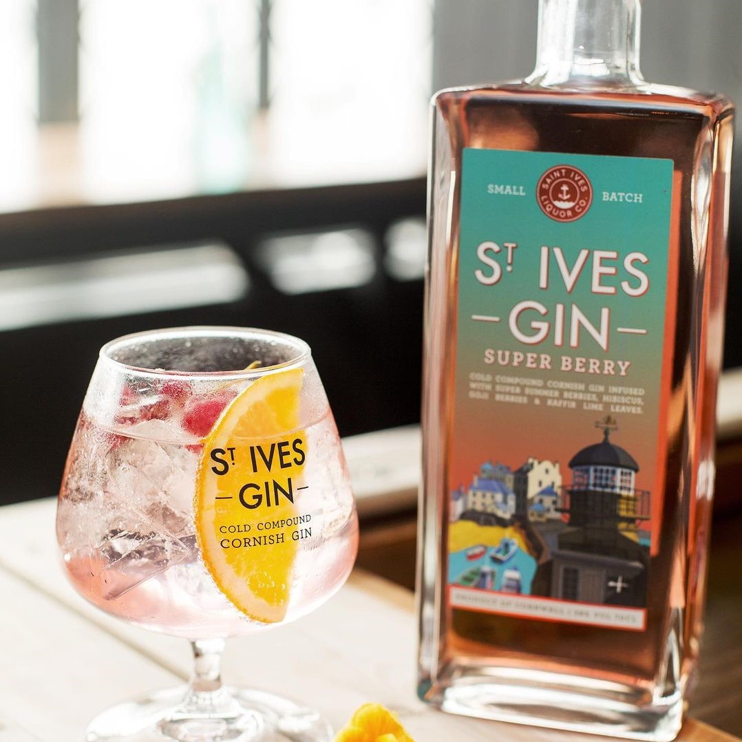 Image of St Ives Super Berry Gin made in the UK by Saint Ives Liquor Co.. Buying this product supports a UK business, jobs and the local community