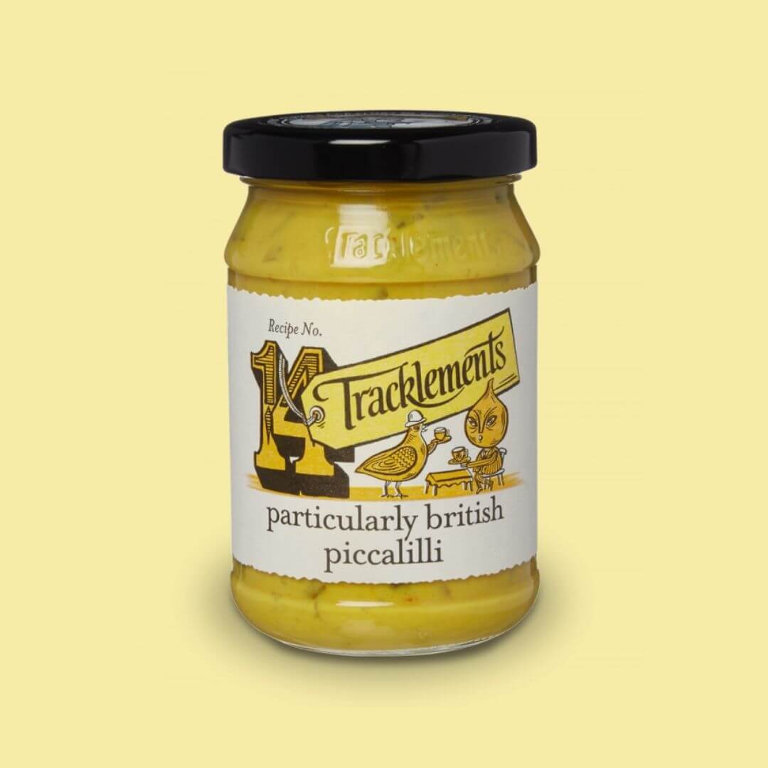 Image of Particularly British Piccalilli made in the UK by Tracklements. Buying this product supports a UK business, jobs and the local community