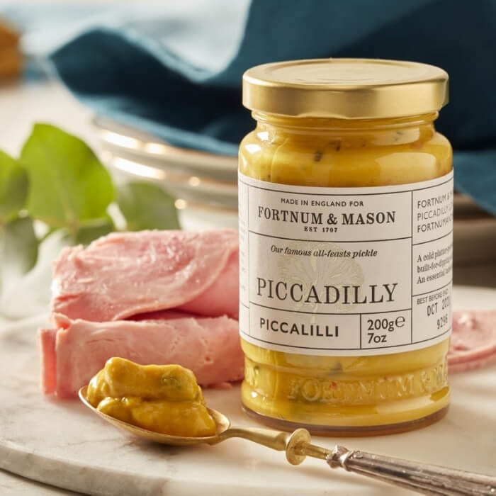 Image of Piccadilly Piccallili by Fortnum & Mason, designed, produced or made in the UK. Buying this product supports a UK business, jobs and the local community.