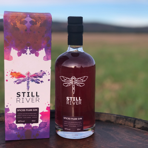 Image of Still River Spiced Plum Gin made in the UK. Buying this product supports a UK business, jobs and the local community