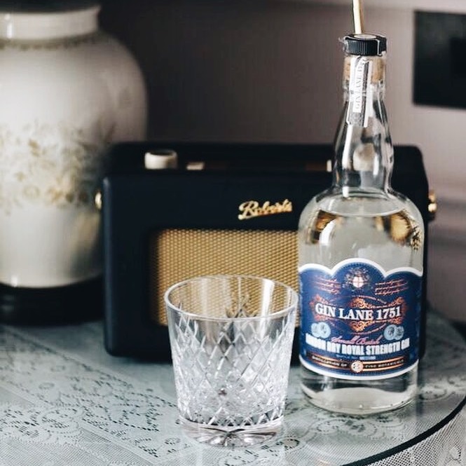 Image of London Dry Royal Strength Gin made in the UK by Gin Lane 1751. Buying this product supports a UK business, jobs and the local community