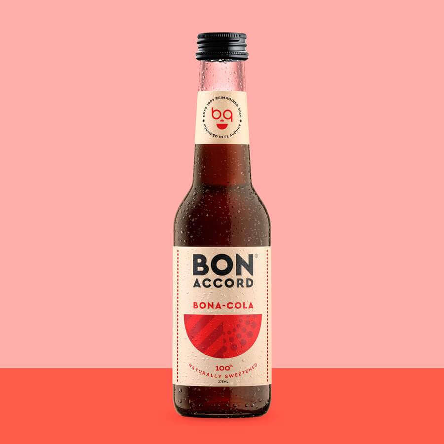 Image of Bona-Cola | 12x275ml Bottles made in the UK by Bon Accord. Buying this product supports a UK business, jobs and the local community