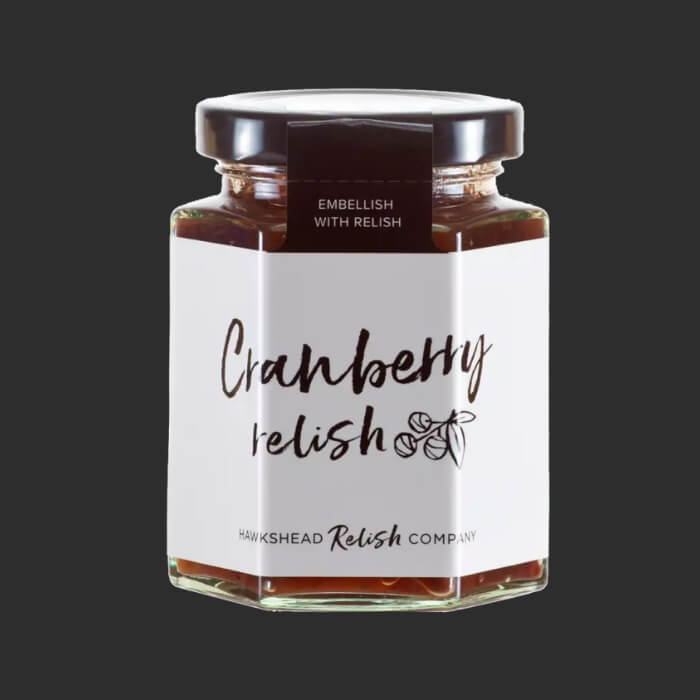 Image of Cranberry Relish by Hawkshead Relish Company, designed, produced or made in the UK. Buying this product supports a UK business, jobs and the local community.