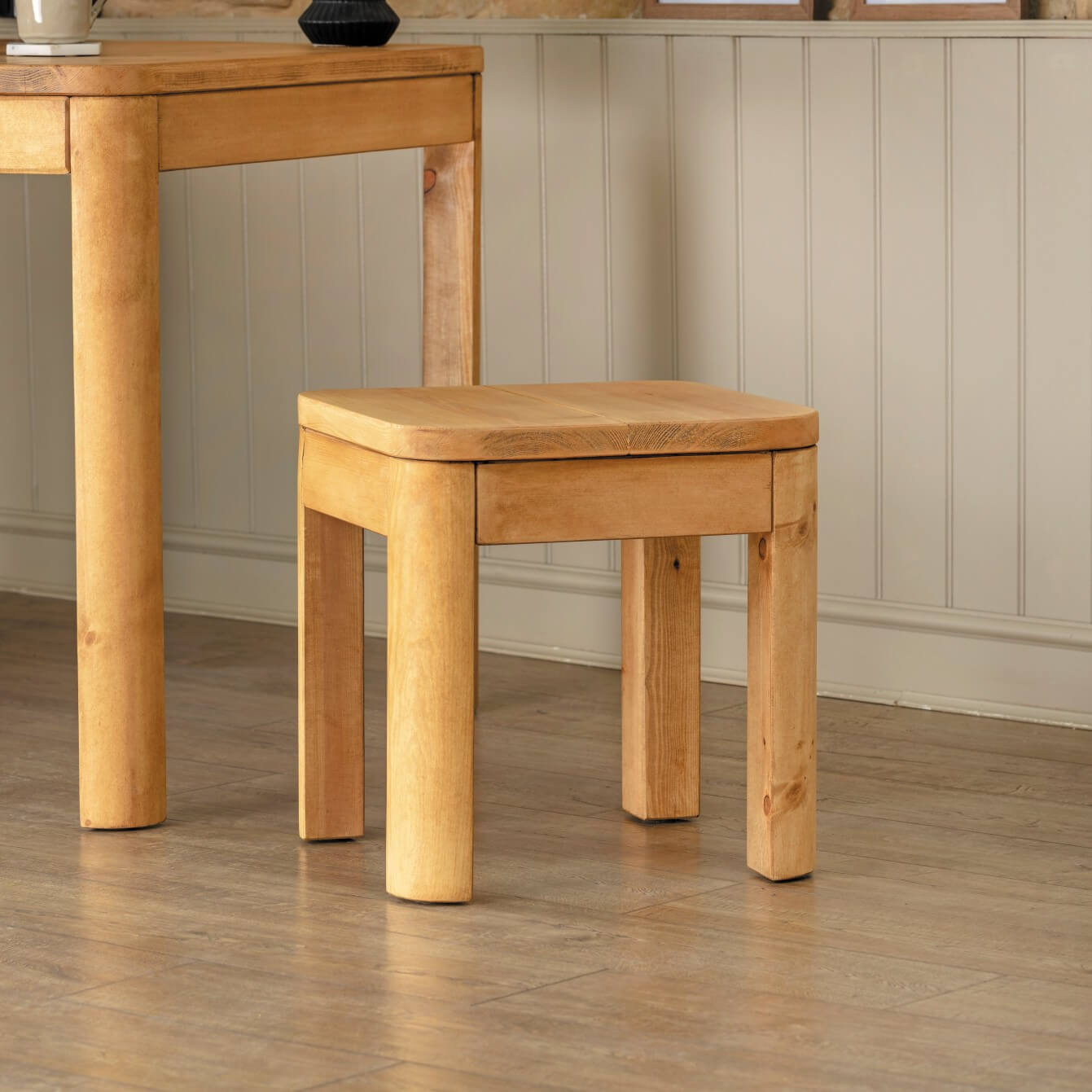 Image of Gosforth Dining Stool made in the UK by Funky Chunky Furniture. Buying this product supports a UK business, jobs and the local community