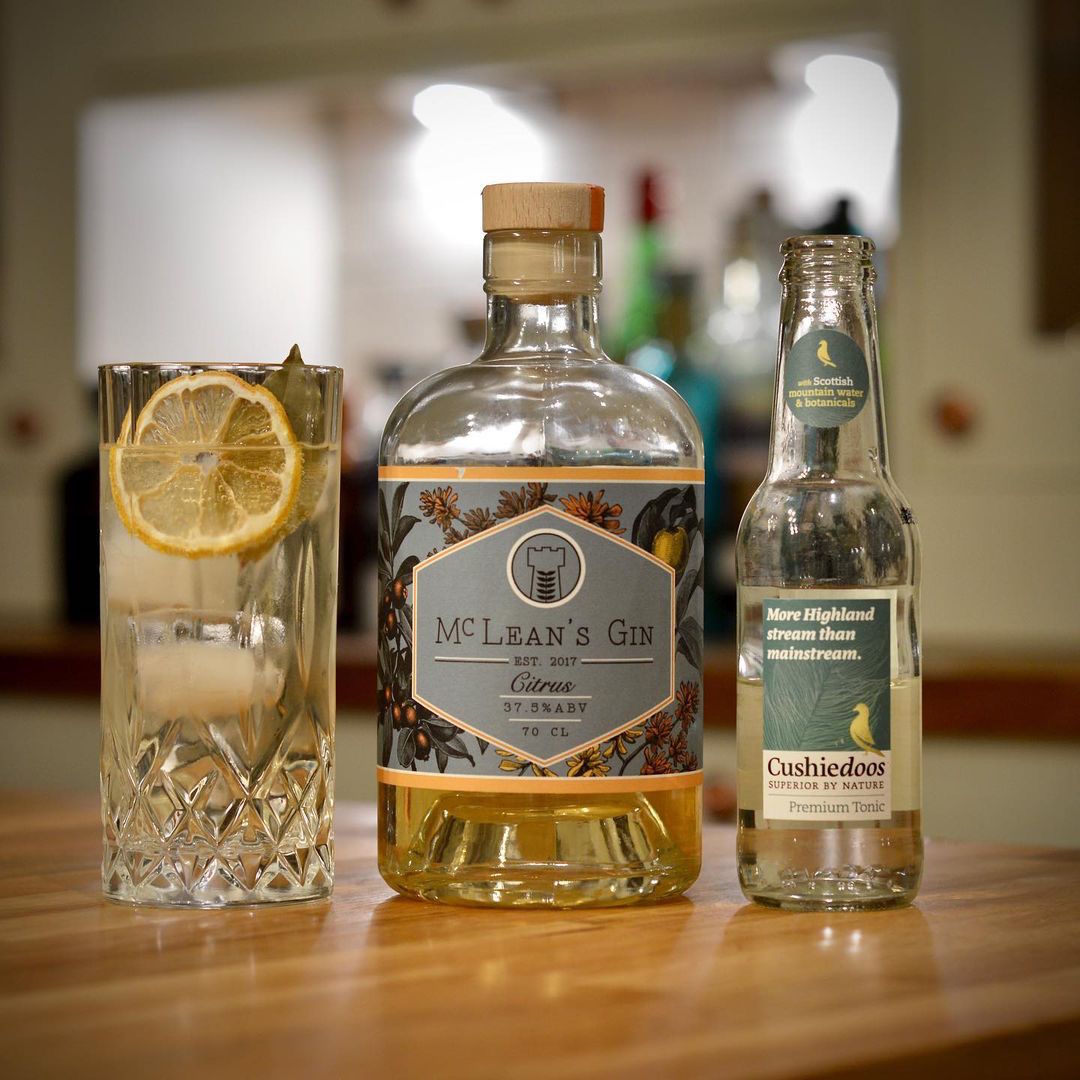 A glimpse of diverse products by McLean's Gin, supporting the UK economy on YouK.