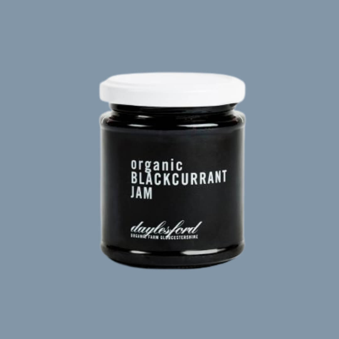 Image of Blackcurrant Jam by Daylesford Organic, designed, produced or made in the UK. Buying this product supports a UK business, jobs and the local community.