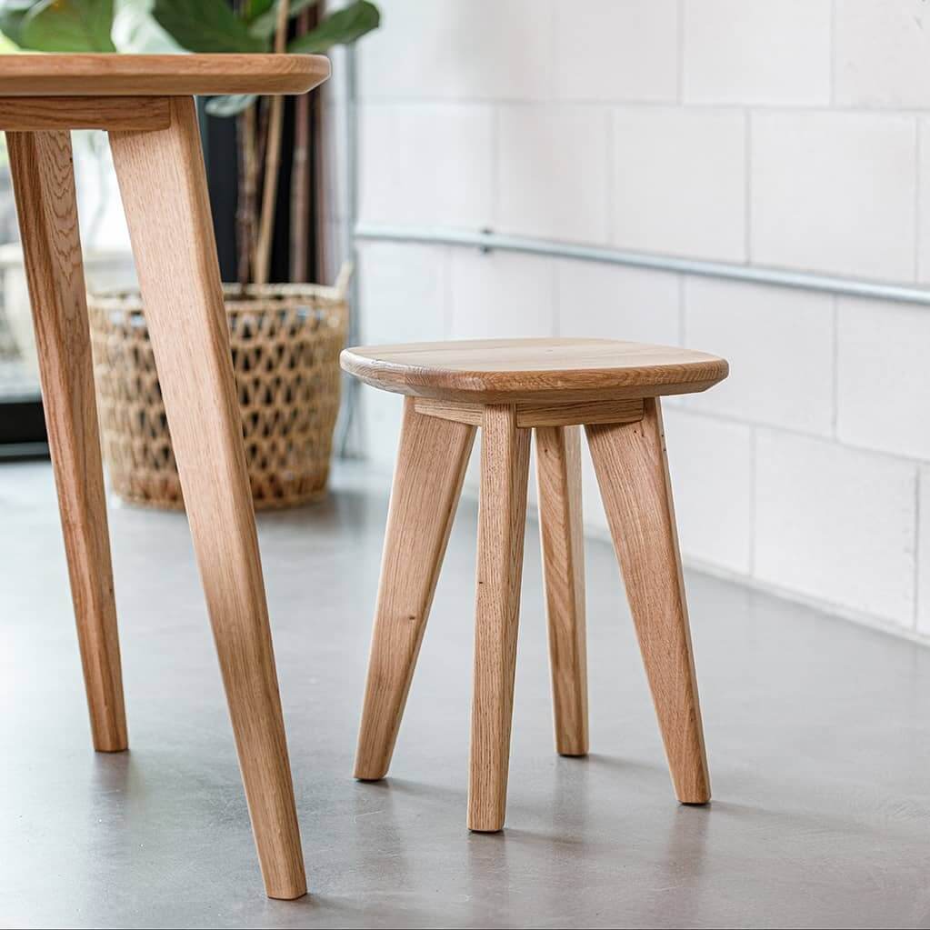 Image of Salters Oak Stool made in the UK by Funky Chunky Furniture. Buying this product supports a UK business, jobs and the local community