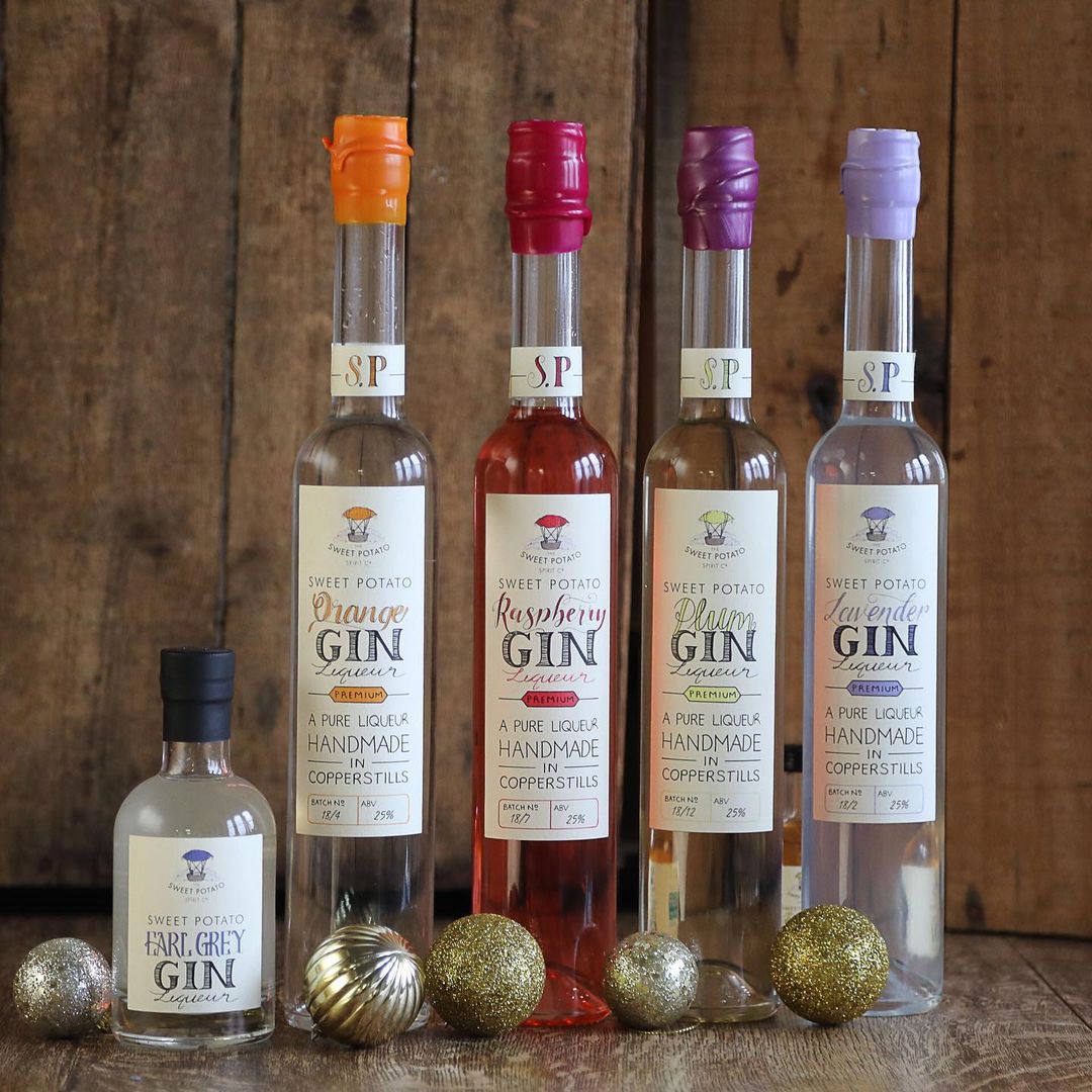 A glimpse of diverse products by The Sweet Potato Spirit Company, supporting the UK economy on YouK.