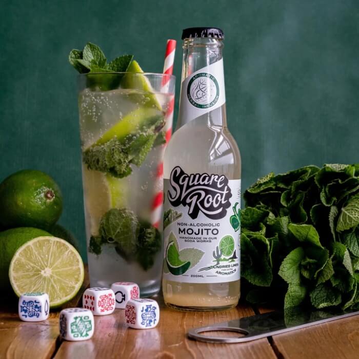 Image of Sqaure Root Non-Alcoholic Mojito made in the UK by Square Root. Buying this product supports a UK business, jobs and the local community