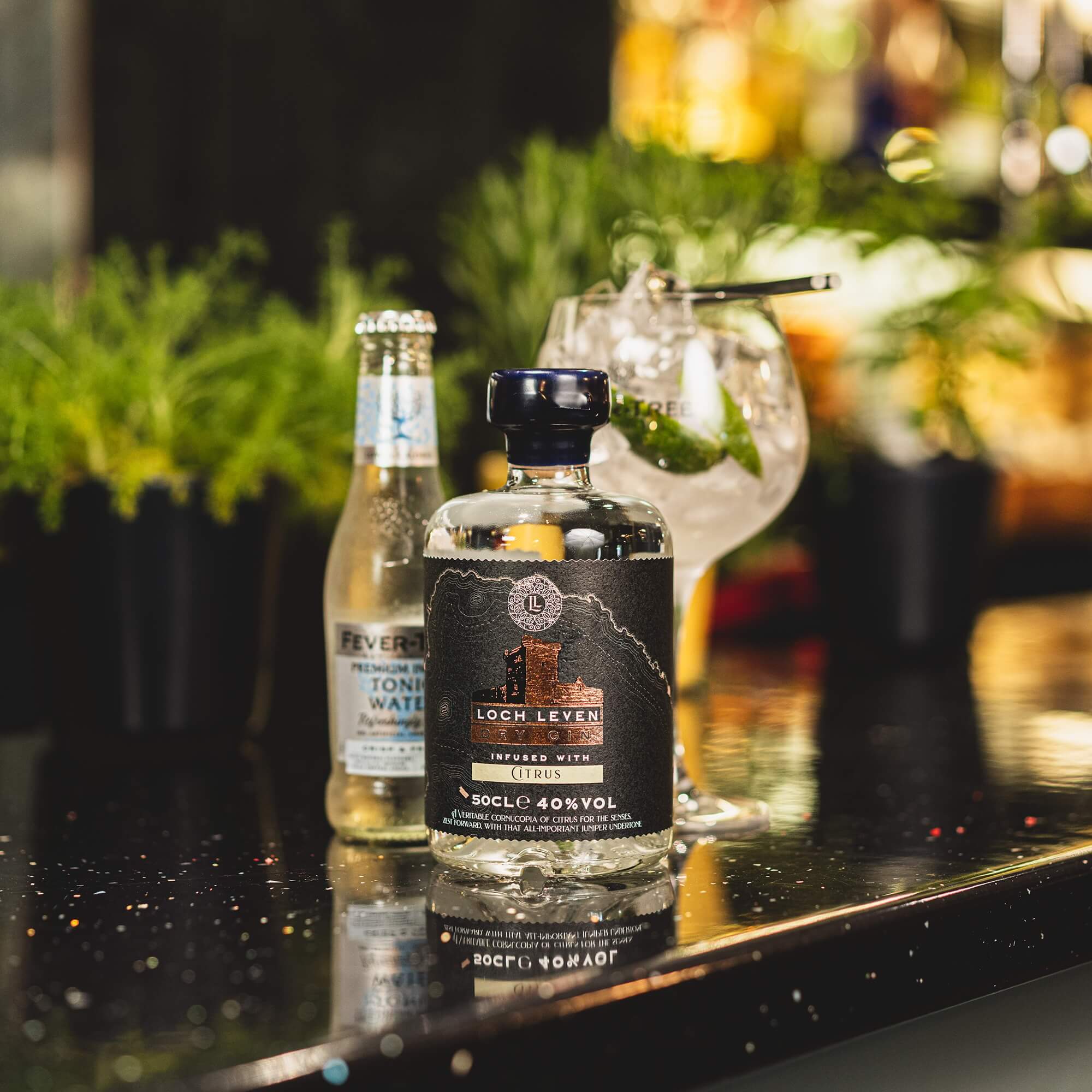 Image of Dry Gin Infused with Citrus made in the UK by Loch Leven Gin. Buying this product supports a UK business, jobs and the local community
