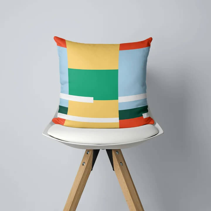 Image of Bloques 6 Scatter Cushion by Storigraphic, designed, produced or made in the UK. Buying this product supports a UK business, jobs and the local community.